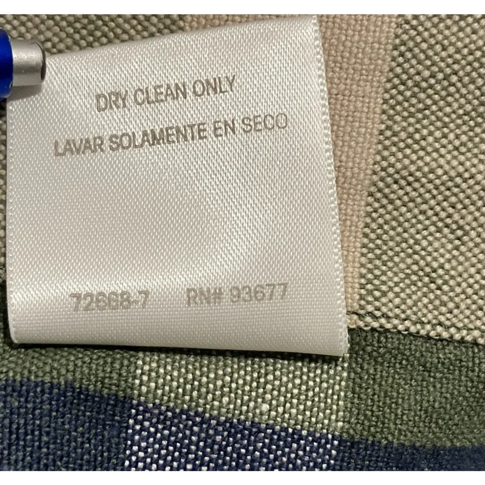 JCPenney Home Valance Bradley Stripe Plaid Valance Woven Cotton Blue Olive Green